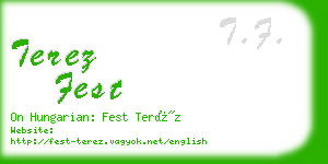 terez fest business card